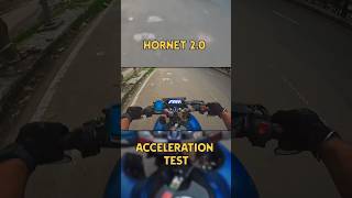 Hornet 20 acceleration test 😱 shorts viralshort hornet2 acceleration bikestatus ytshorts yt [upl. by Oiratnom759]