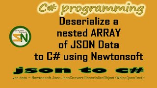 How to Deserialize JSON Nested Arrays into C using Newtonsoft [upl. by Claus]