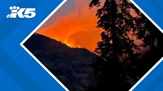 Pioneer Fire causing Level 3 evacuation orders in Stehekin [upl. by Isahella946]