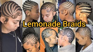 Cornrow Lemonade Braids  Cornrow Braids Hairstyles for Black Women  Lemonade Hairstyles for Women [upl. by Ailedo]