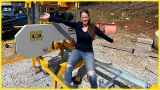 Setting Up a Portable Sawmill  Logs to Lumber [upl. by Selij989]