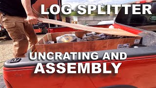 Howto Uncrate and Assemble a Champion Log Splitter Alone 1 [upl. by Lovett]