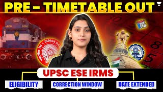 UPSC IRMS Pre Time Table  IRMS Important Update on PreExam Time Table  Unacademy [upl. by Naivaf]