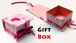 How To Make A Paper Gift Box with Lid  DIY Gift Box Ideas  Gift Box Making At Home  119 [upl. by Bathilda]