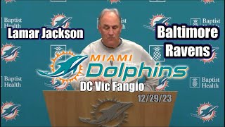 Defensive Coordinator Vic Fangio Condensed Interview Vs Ravens LAMAR JACKSON Miami Dolphins amp IMO [upl. by Ardnuas151]