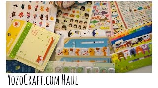 Yozocraft com Haul  Kawaii Planner Supplies [upl. by Eissirhc]