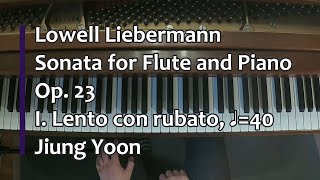 Piano Part Liebermann Sonata for Flute and Piano Op 23 I Lento con rubato ♩40 [upl. by Targett374]