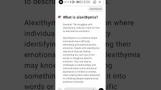 What is alexithymia [upl. by Leumek412]