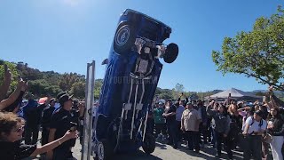 lowriders hopping and celebrating 5 DE MAYO at Brookside Park in Pasadena [upl. by Magen]