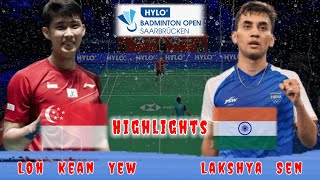 Highlight 🔴 Loh Kean Yew SGP Against IND Lakshya Sen Badminton Hylo Open Mens Singles [upl. by Nageam]