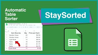 Keep Your Data Continuously Sorted in Google Sheets  StaySorted AddOn [upl. by Bergstein]