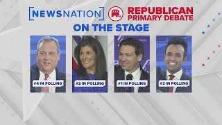 4 GOP Primary Candidates take the debate stage Wednesday night [upl. by Nyleaj]