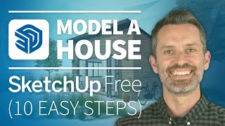 How to Model a House in SketchUp Free 10 EASY Steps [upl. by Nnylaf]