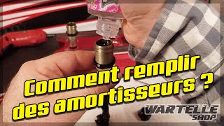 Comment remplir des amortisseurs à émulsions et à membranes pour voiture RC [upl. by Cristen]