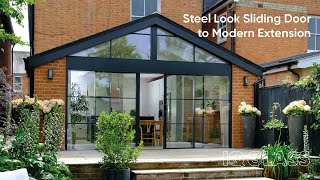 Holstein Avenue I Steel Look Sliding Door to Modern Extension [upl. by Sire464]