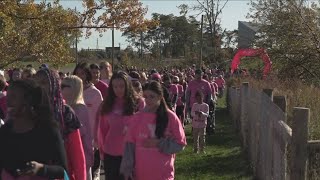 Western New Yorkers walk in support of breast cancer patients survivors [upl. by Eelidnarb]