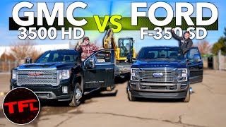 30000 Lbs Monster Tow Test 2020 Ford F350 vs GMC Sierra 3500  Drag Racing amp Tow Off [upl. by Osterhus323]