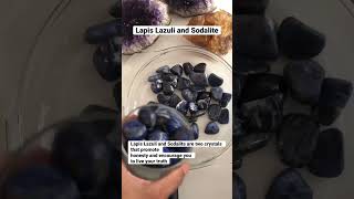 Crystal Combination Lapis Lazuli amp Sodalite oddly satisfying sound crystals asmr shorts pair [upl. by Song]