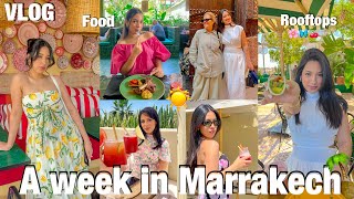 MARRAKECH TRIP☀️ سافرت لمراكش 💕rooftops🌴 food🥘 dinners … [upl. by Ahteres]