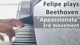 Felipe plays Beethovens PIano Sonata no 23 in F minor quotAppassionataquot 3rd Movement [upl. by Sixele]