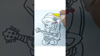 Cute girl drawing drawing howtodraw draw shorts ytshorts [upl. by Auqenat700]