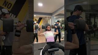 Overhead dumbell press 25250 subscribe reels fitness [upl. by Dolores]