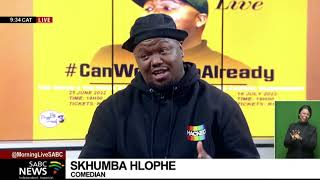 COMEDY  Skhumba Hlophe on his CanWeLaughAlready show [upl. by Cogn]