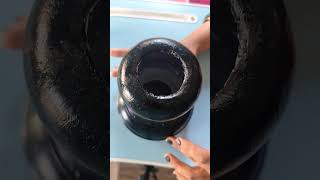 Best out of Waste Curd bucket DIY making flower vasetutorial byPoobamRoulta [upl. by Eremehc]