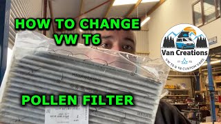 How To Change A Pollen Filter On A VW Transporter T6 [upl. by Siul]