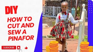 How to cut and sew gather skirtpinafore dress for kids diy viral fypシ viralvideo pinafore [upl. by Hola697]