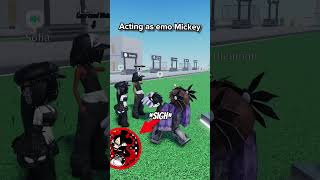 Acting as EMO MICKEY on ROBLOX 😭⛓🌹 [upl. by Nahpos]