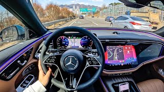 The NEW 2024 Mercedes EClass E300 POV Test Drive [upl. by Oiramd325]