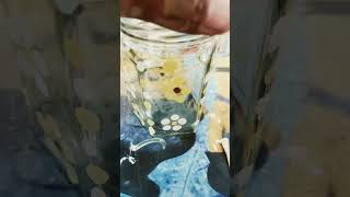 Painting a glass jar for diwali decoration asmrandmuchmorewithshreya art painting paints [upl. by Darby]