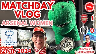 AWFC  MATCHDAY VLOG  ARSENAL WOMEN 1  0 JUVENTUS  21112024 [upl. by Sher]