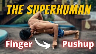 Worlds most EPIC FINGER PUSHUPS  Learn how to  The World Record Pushup Bruce Lee [upl. by Hebe]