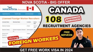 🇨🇦 108 Approved Recruiters in CANADA  FREE Work Permit  Recruitment Agencies in CANADA [upl. by Waldon]