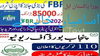 FBR jobs 2024 l New jobs 2024 l Today government Jobs 2024Technicalgovernmentjobstudy1 [upl. by Arihay509]