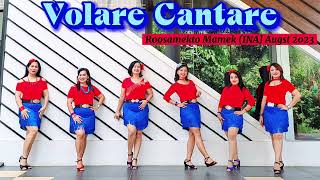 Volare Cantare Line Dance Demo by Astri amp Happy Beauty LD Class [upl. by Skutchan]