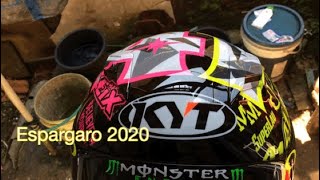 Replika Espargaro 2020 di Helm KYT R10 [upl. by Brosine]