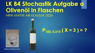 LK Prüfungsteil B4 Mathe Abi Klausur NRW 2023 Stochastik Aufgabe a Olivenöl [upl. by Derek]