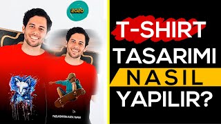 Tshirt Tasarımı Nasıl Yapılır Detaylı  Kendi Tişörtünü Tasarla  2020 [upl. by Shulem974]