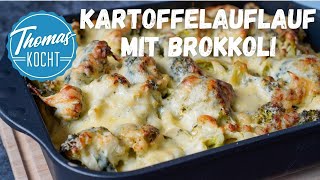 KartoffelBrokkoliAuflauf mit Käse überbacken  einfach und gut [upl. by Blackington571]