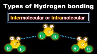 Types of hydrogen bonding😊 with Examples  Intermolecular vs Intramolecular Hydrogen Bonds [upl. by Jimmy730]