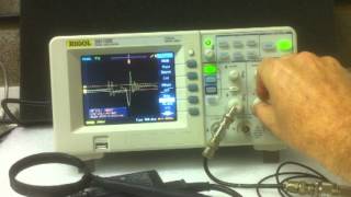 RIGOL DS1102E Oscilloscope smart Trigger captures fast risetime noise transients [upl. by Killian]