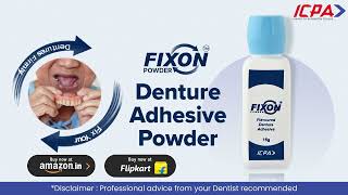 Fixon Powder Ultimate Dental Adhesive for Secure Dentures  ICPA Health [upl. by Eppes]