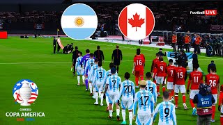 Argentina vs Canada  Copa America 2024 USA Group A  Full Match  Messi vs Canada  PES Gameplay [upl. by Dlanger]