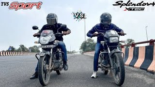 TVS SPORT vs HERO SPLENDOR Xtec  DRAG RACETHE DRAG RACER motovlog shots video vlog zx10r [upl. by Wolff]