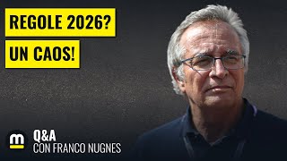 REGOLE F1 2026 perché il FUTURO FA PAURA  QampA con Franco Nugnes [upl. by Yeltsew]