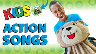 Kids Action songs  Fuzzy Wuzzy Bear  Sing and growl along [upl. by Atinomar]