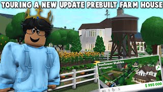 TOURING the NEW BLOXBURG UPDATE PREBUILT FARM HOUSE [upl. by Arded135]